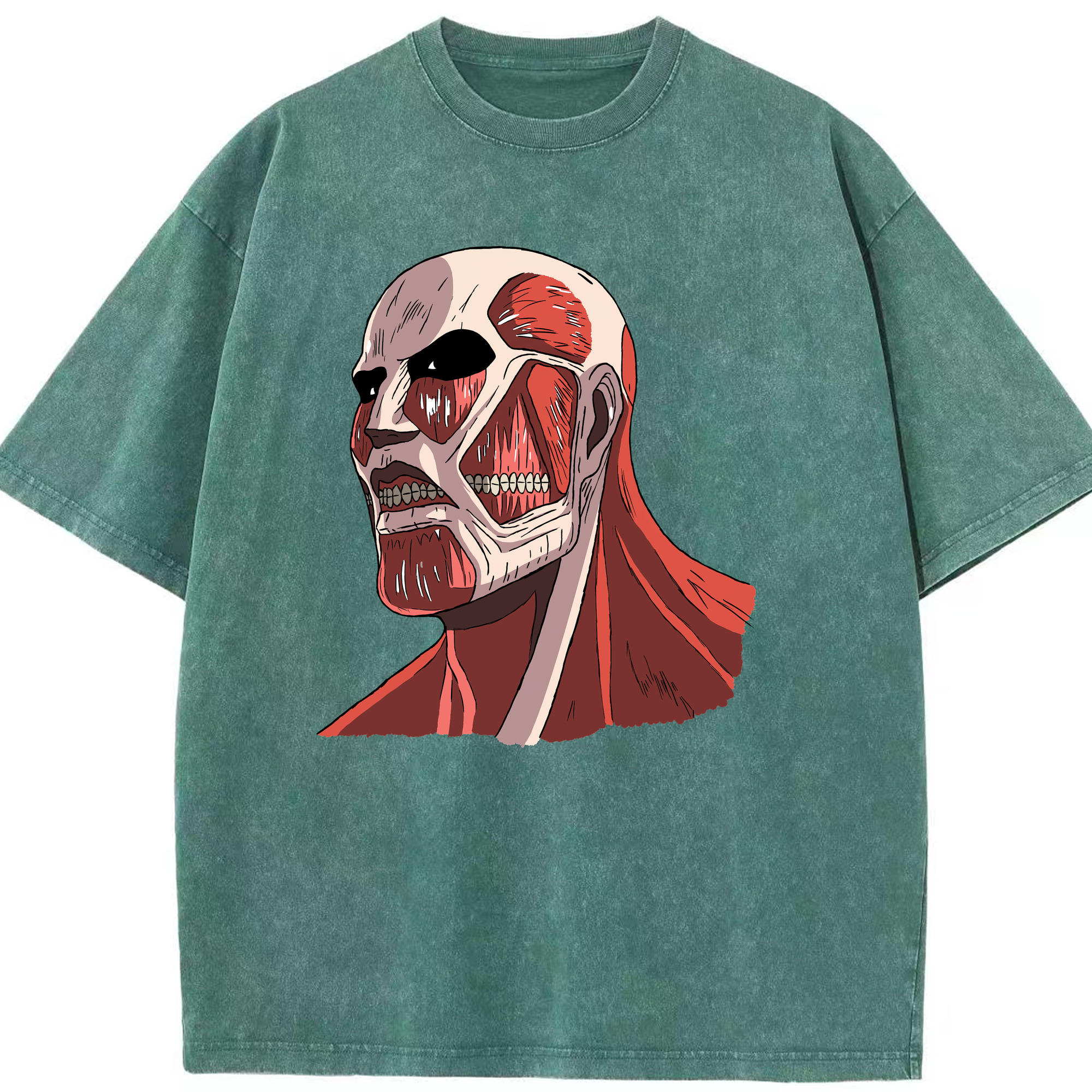 （画像用） 進撃の巨人 Attack on Titan 綿100% ヴィンテージ風 半袖Tシャツ（フロントプリント）